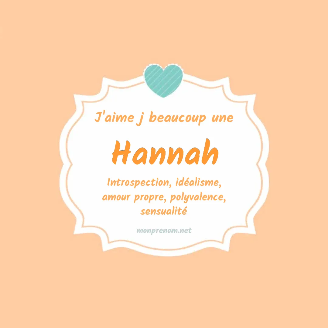 J'aime beaucoup Hannah