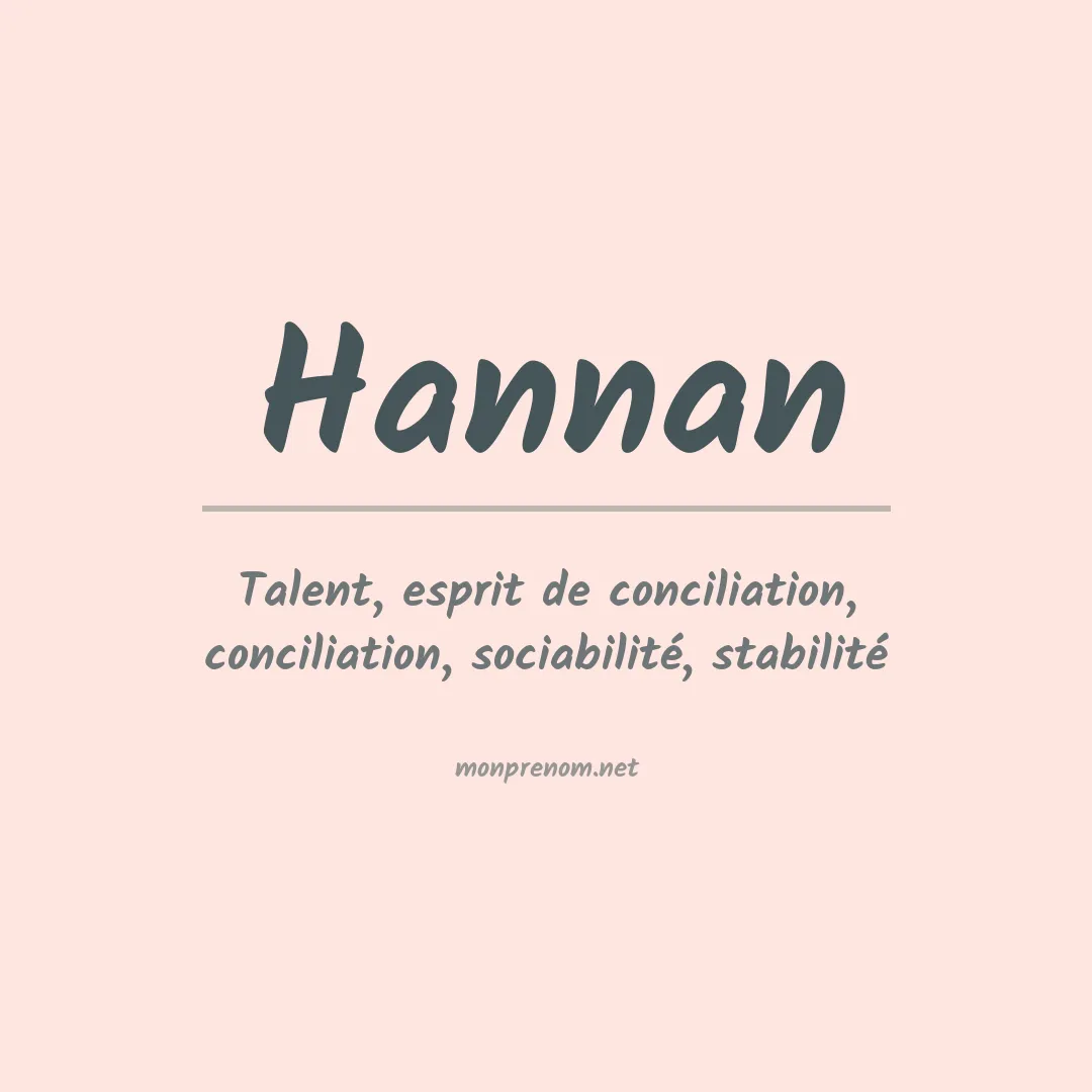 Prénom Hannan