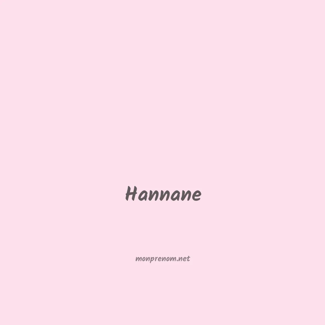 Hannane en chinois