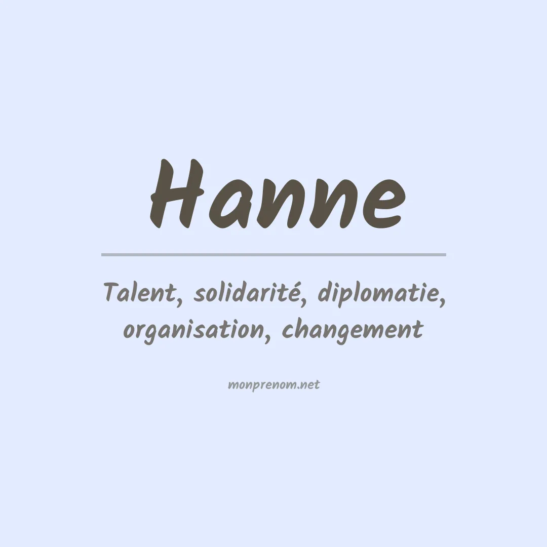 Prénom Hanne