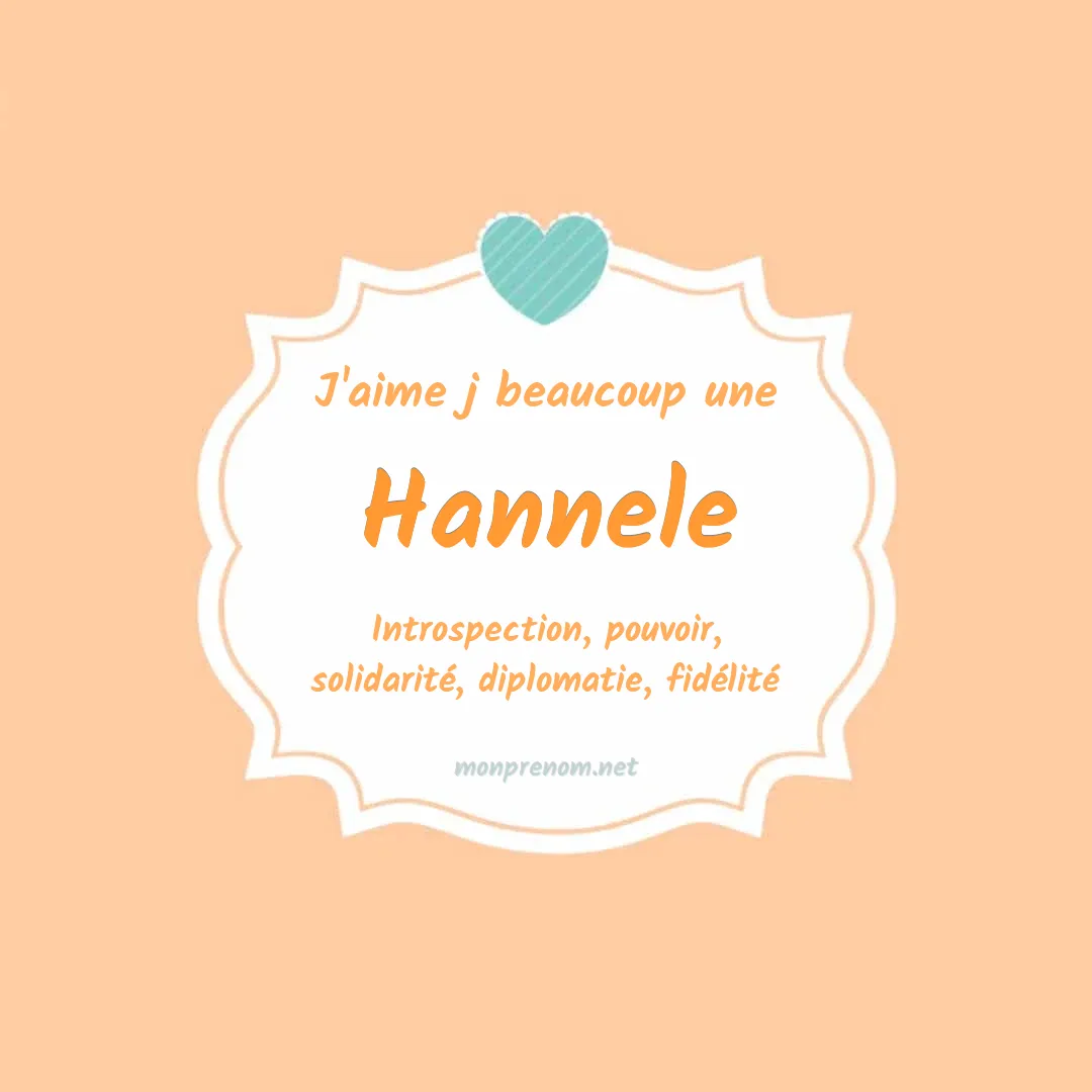 J'aime beaucoup Hannele