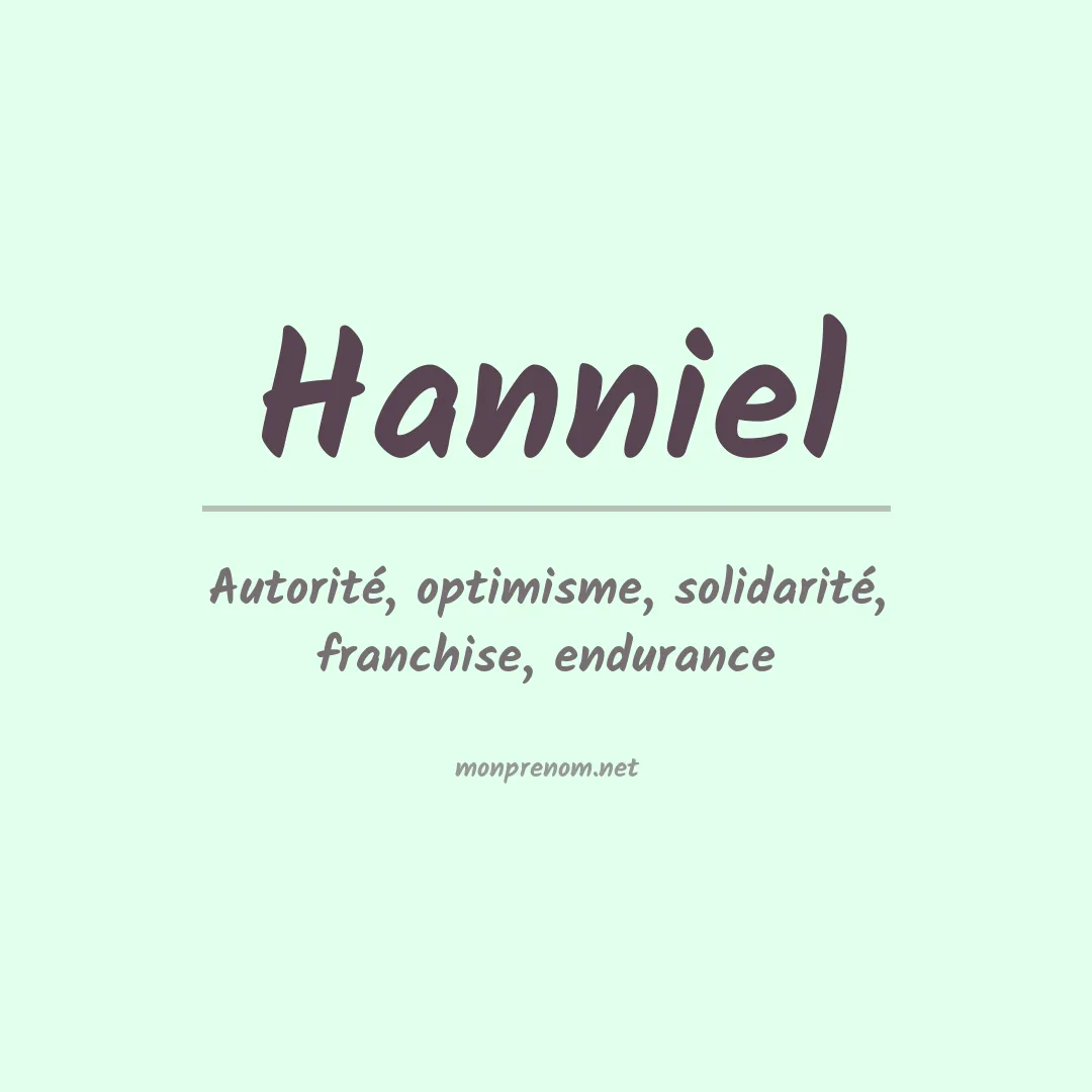 Signification du prénom Hanniel