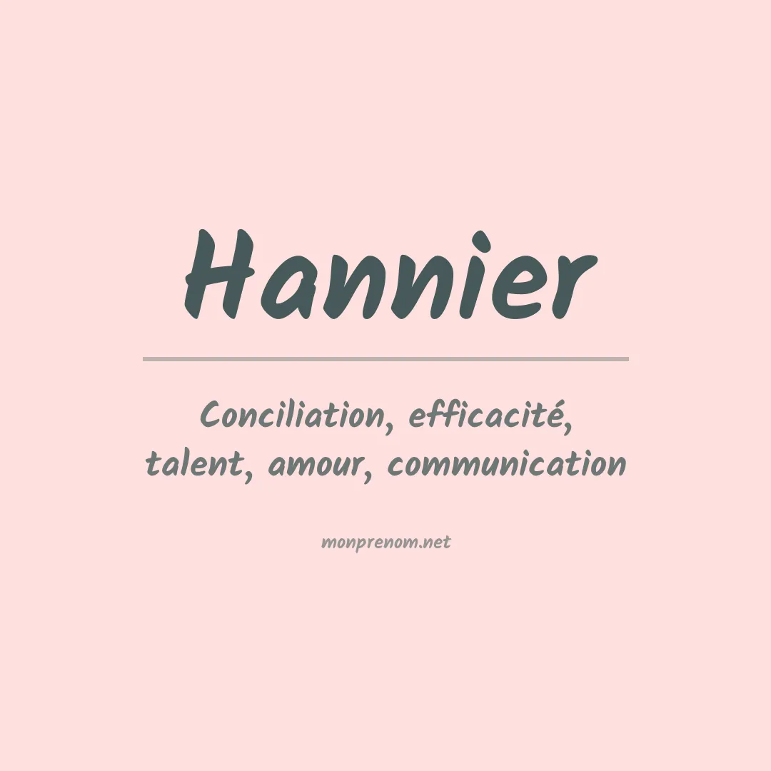 Signification du prénom Hannier