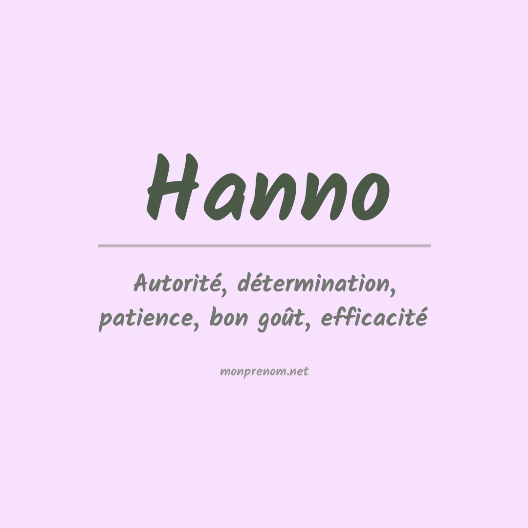 Prénom Hanno