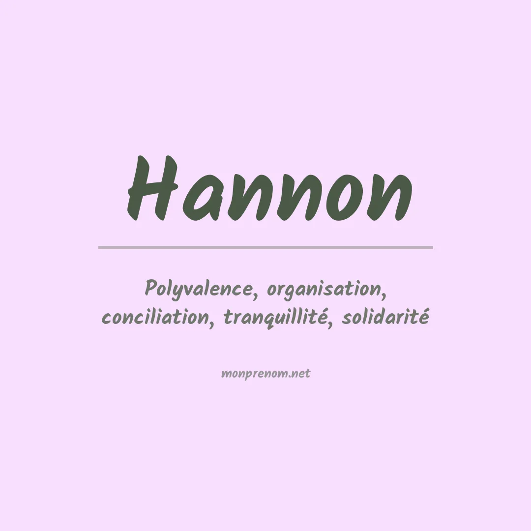 Prénom Hannon