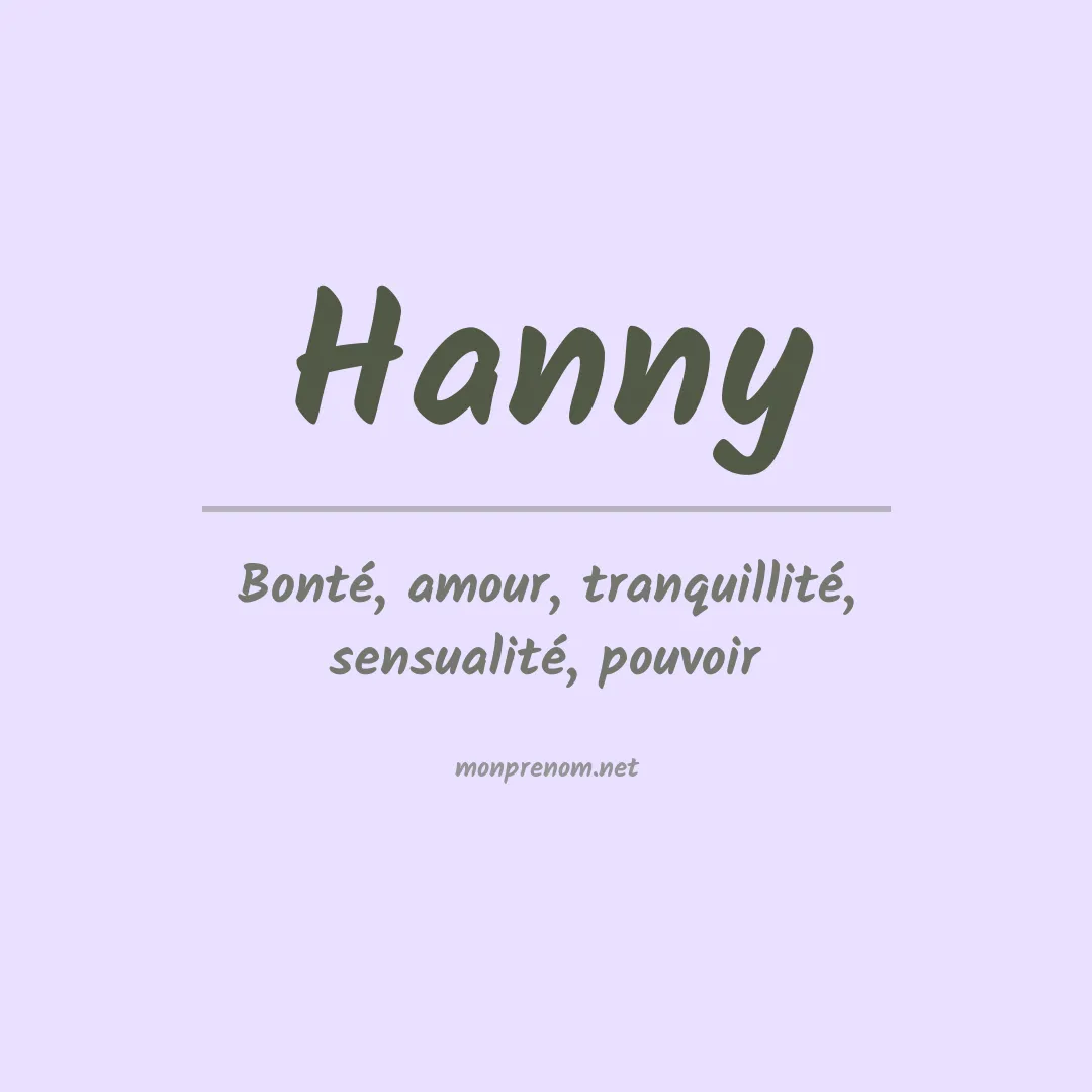 Prénom Hanny