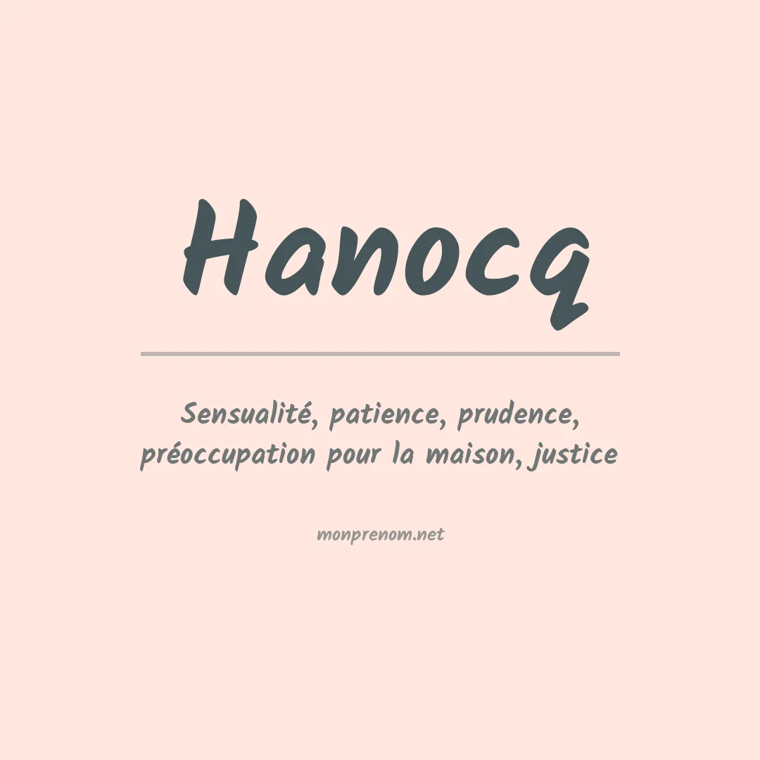 Prénom Hanocq