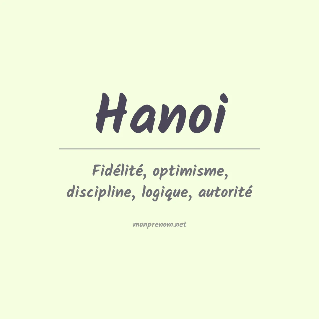 Signification du prénom Hanoi