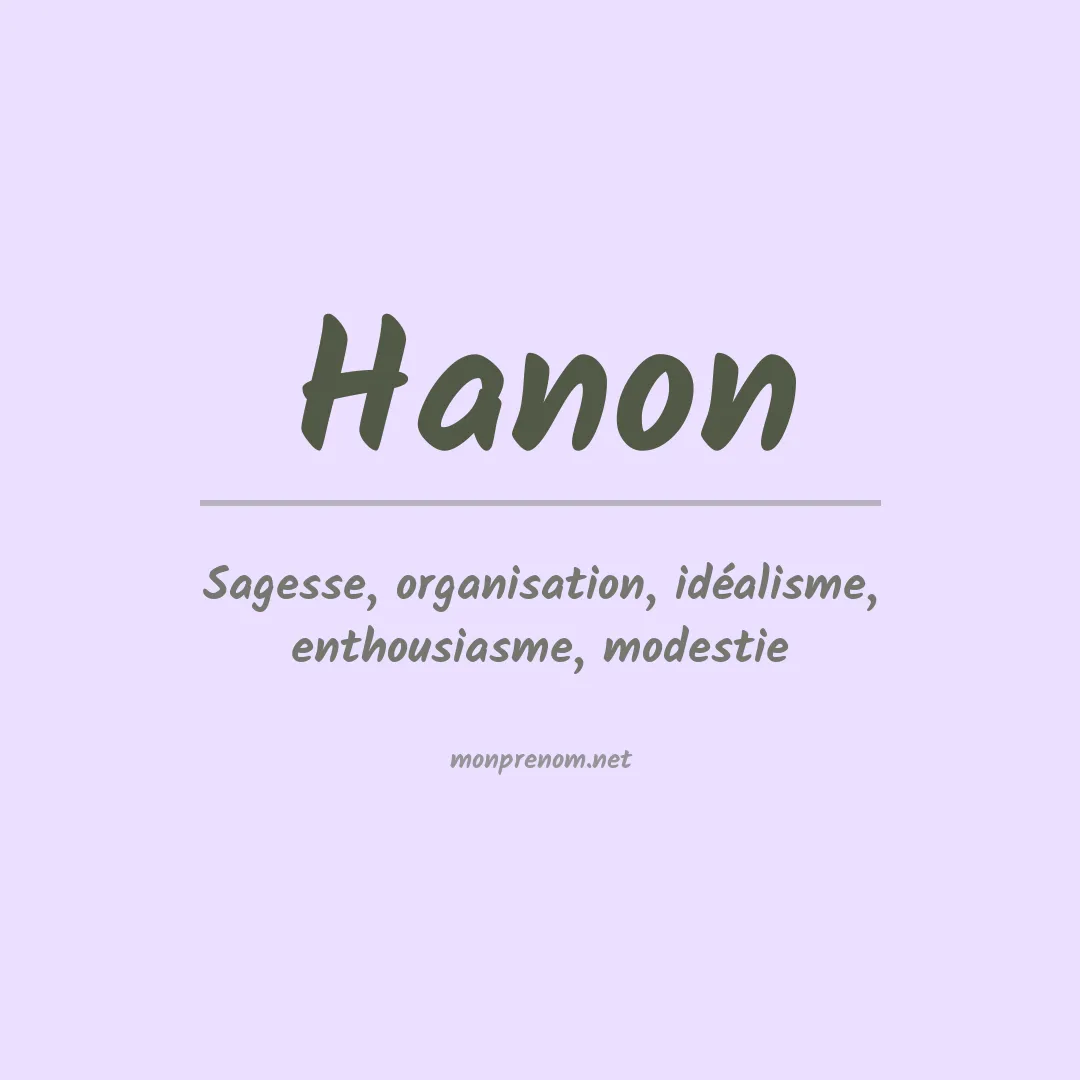 Prénom Hanon