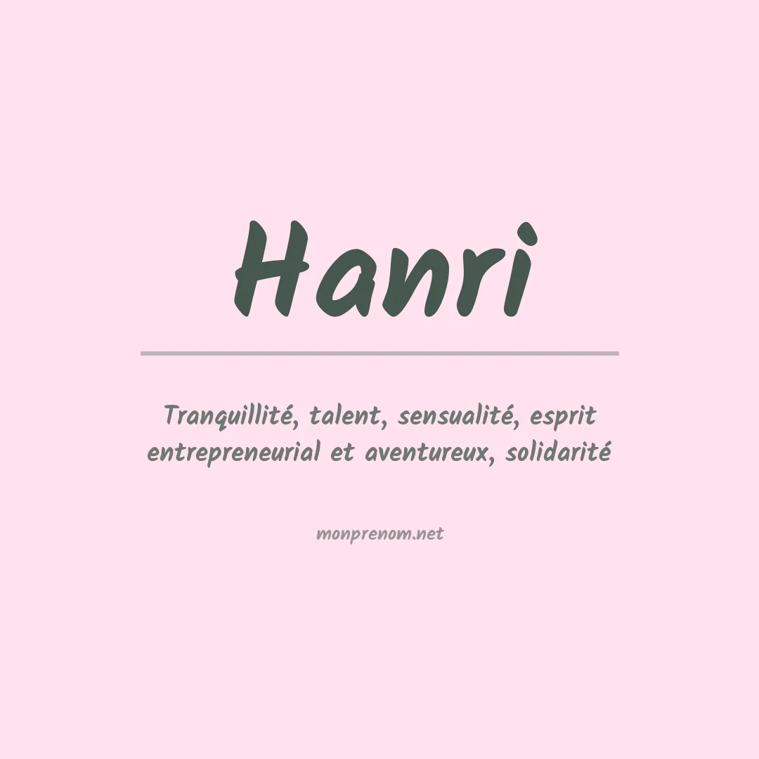 Prénom Hanri