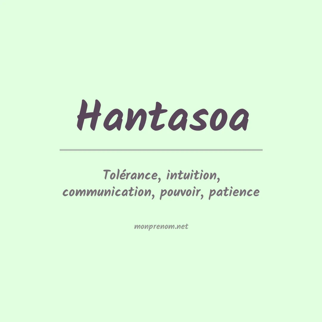 Prénom Hantasoa