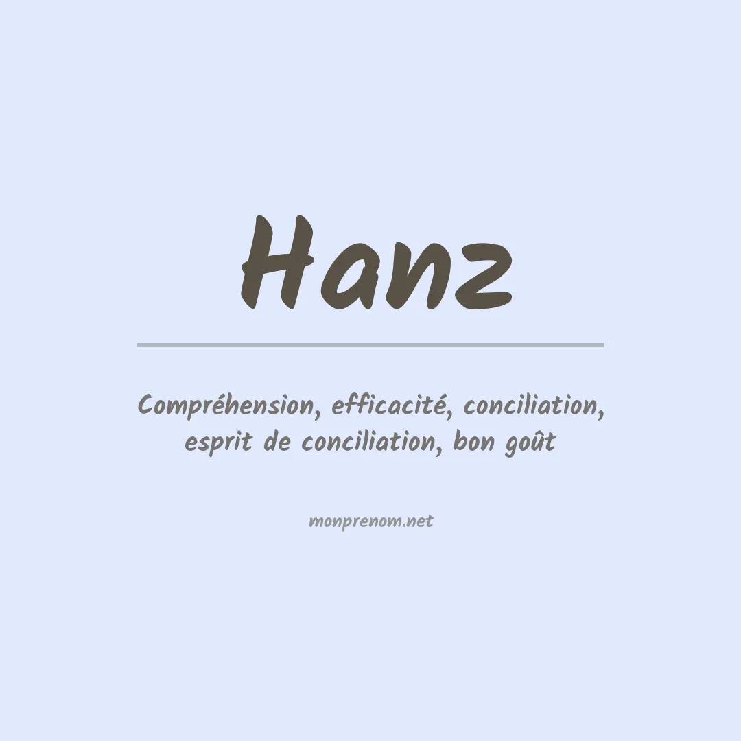 Prénom Hanz