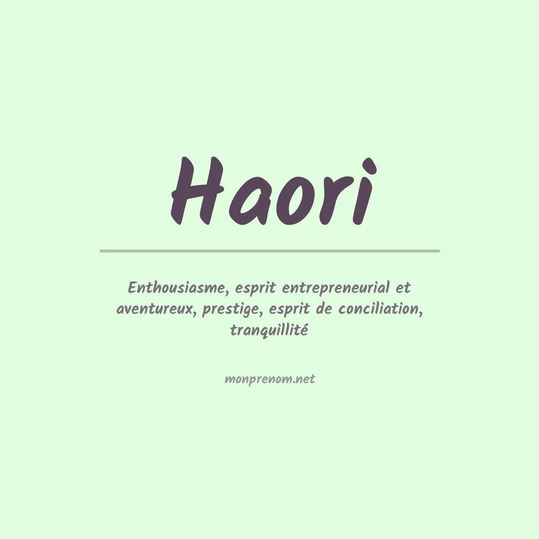 Prénom Haori
