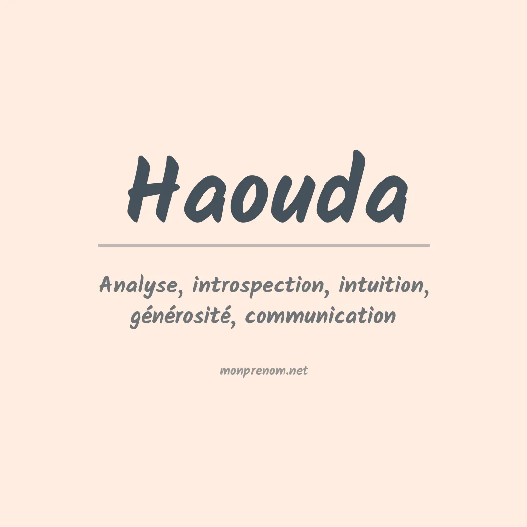 Signification du prénom Haouda