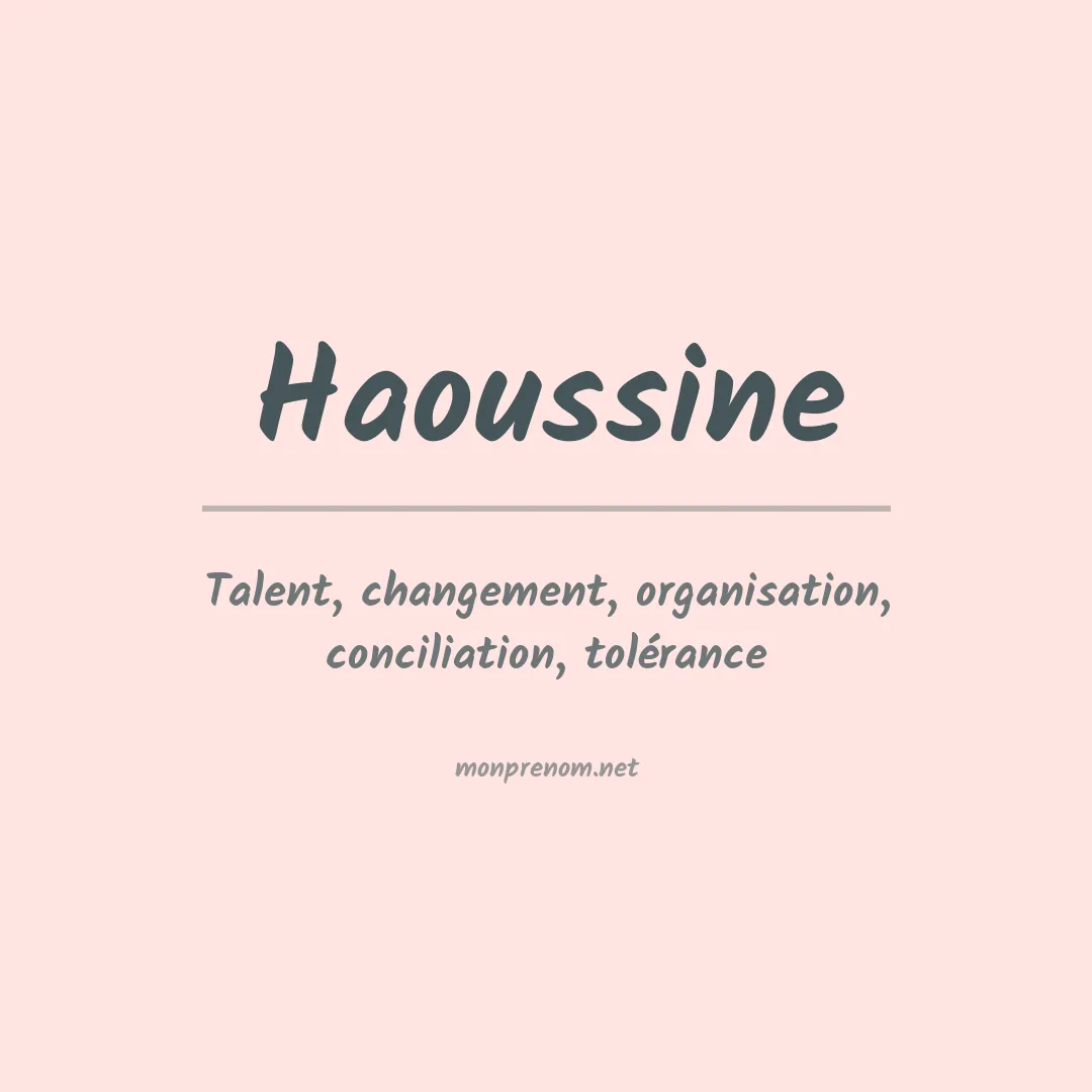 Prénom Haoussine