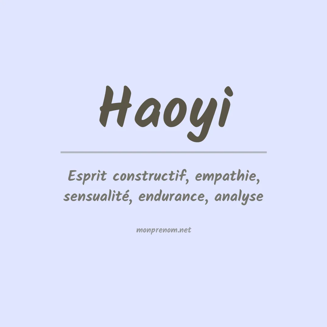 Signification du prénom Haoyi