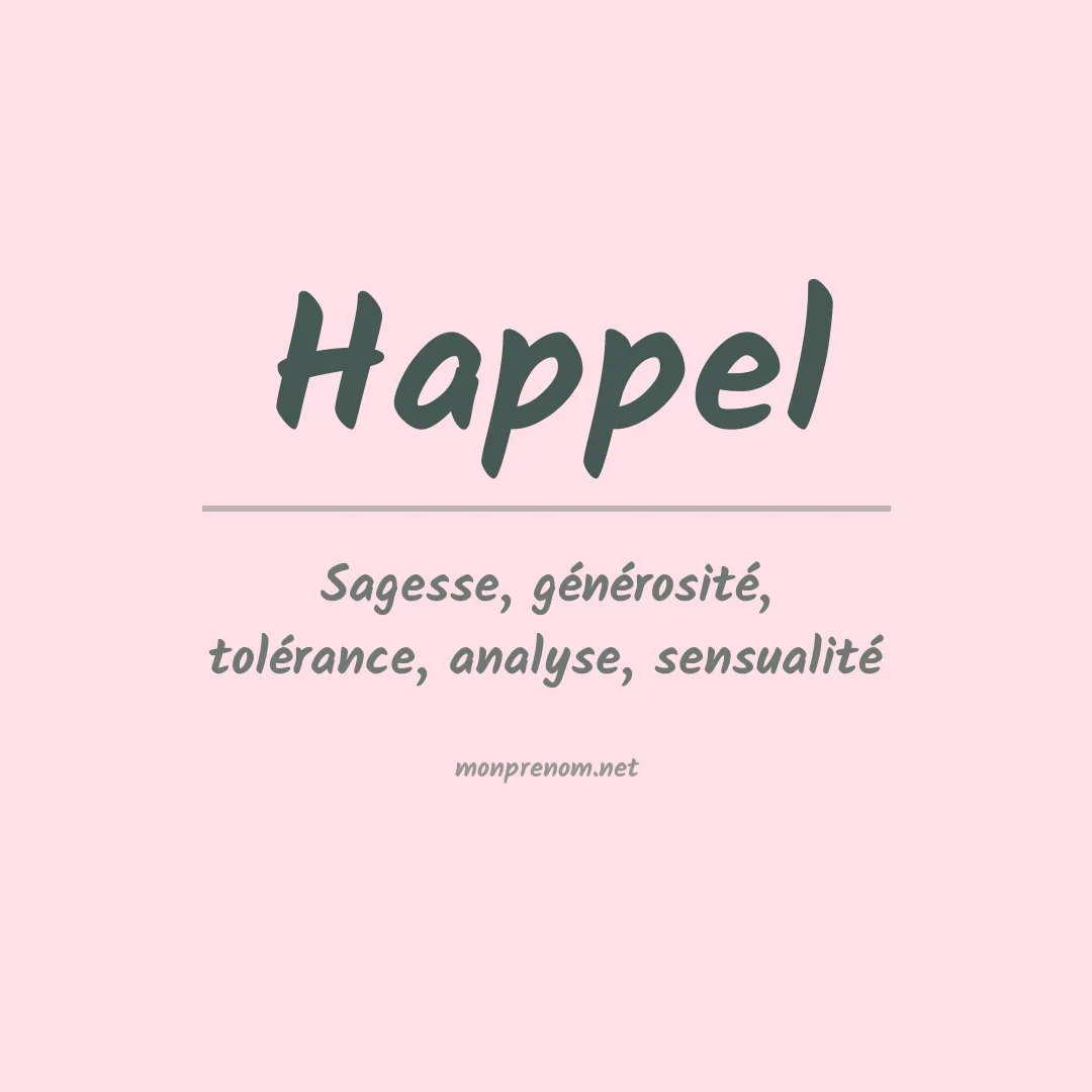 Prénom Happel