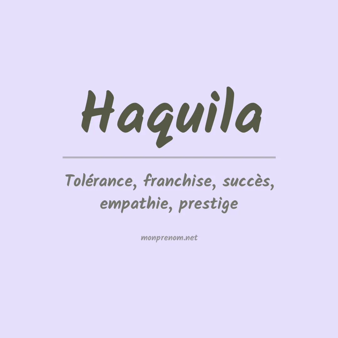 Prénom Haquila