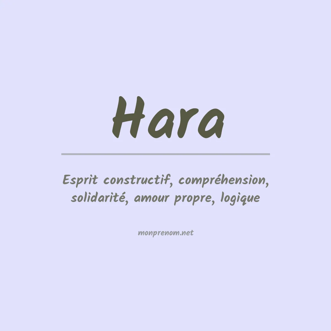 Prénom Hara