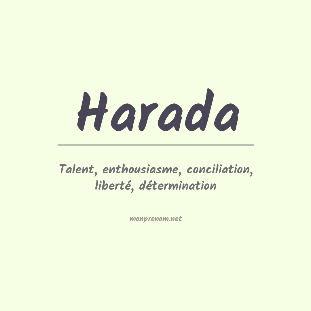 Prénom Harada