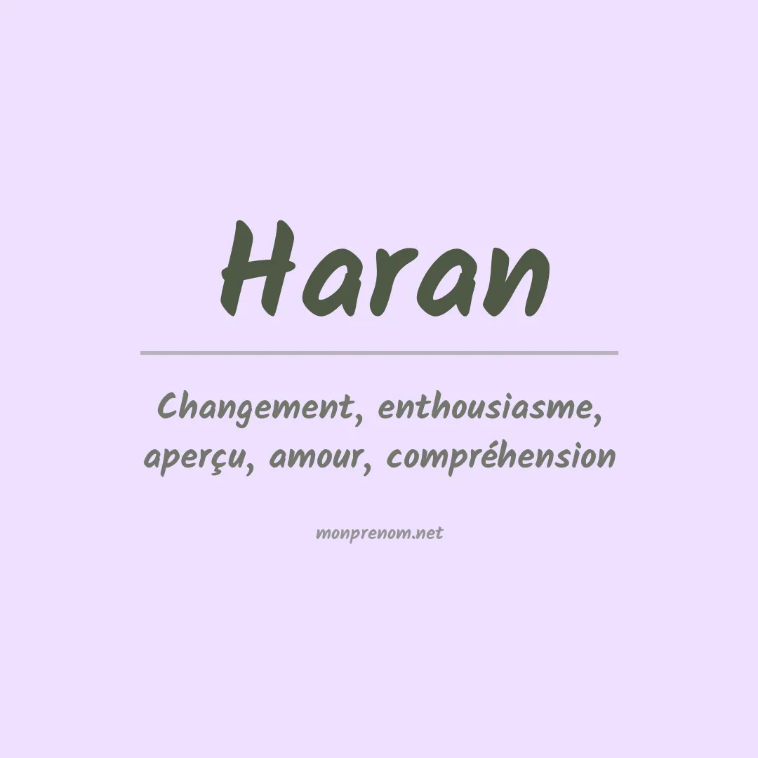 Prénom Haran
