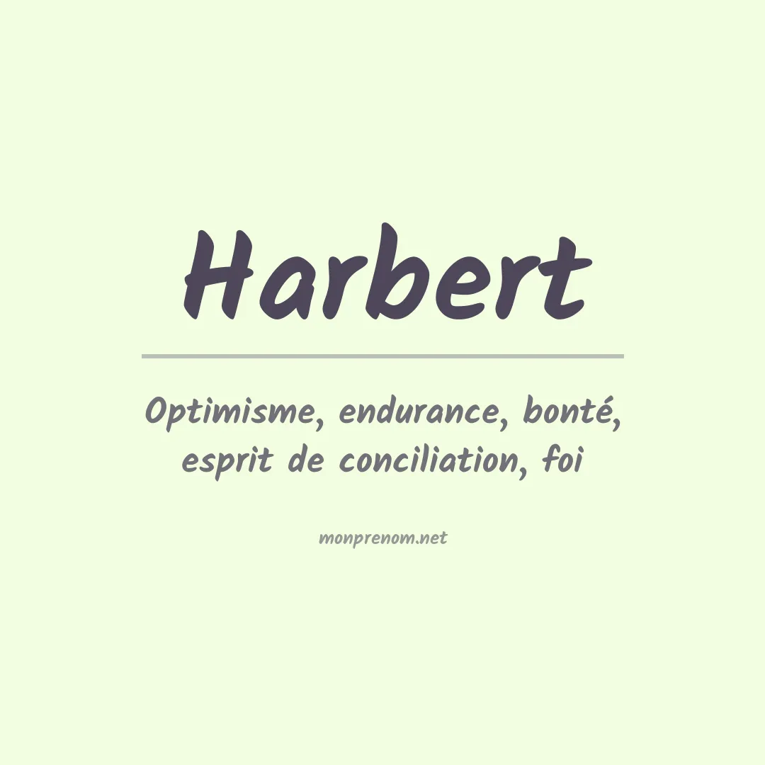 Signification du prénom Harbert