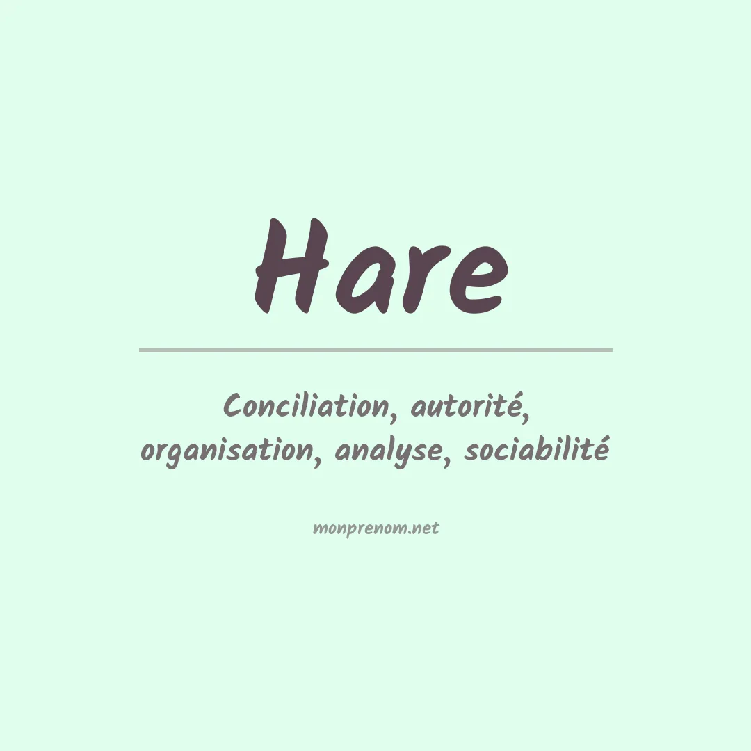 Prénom Hare