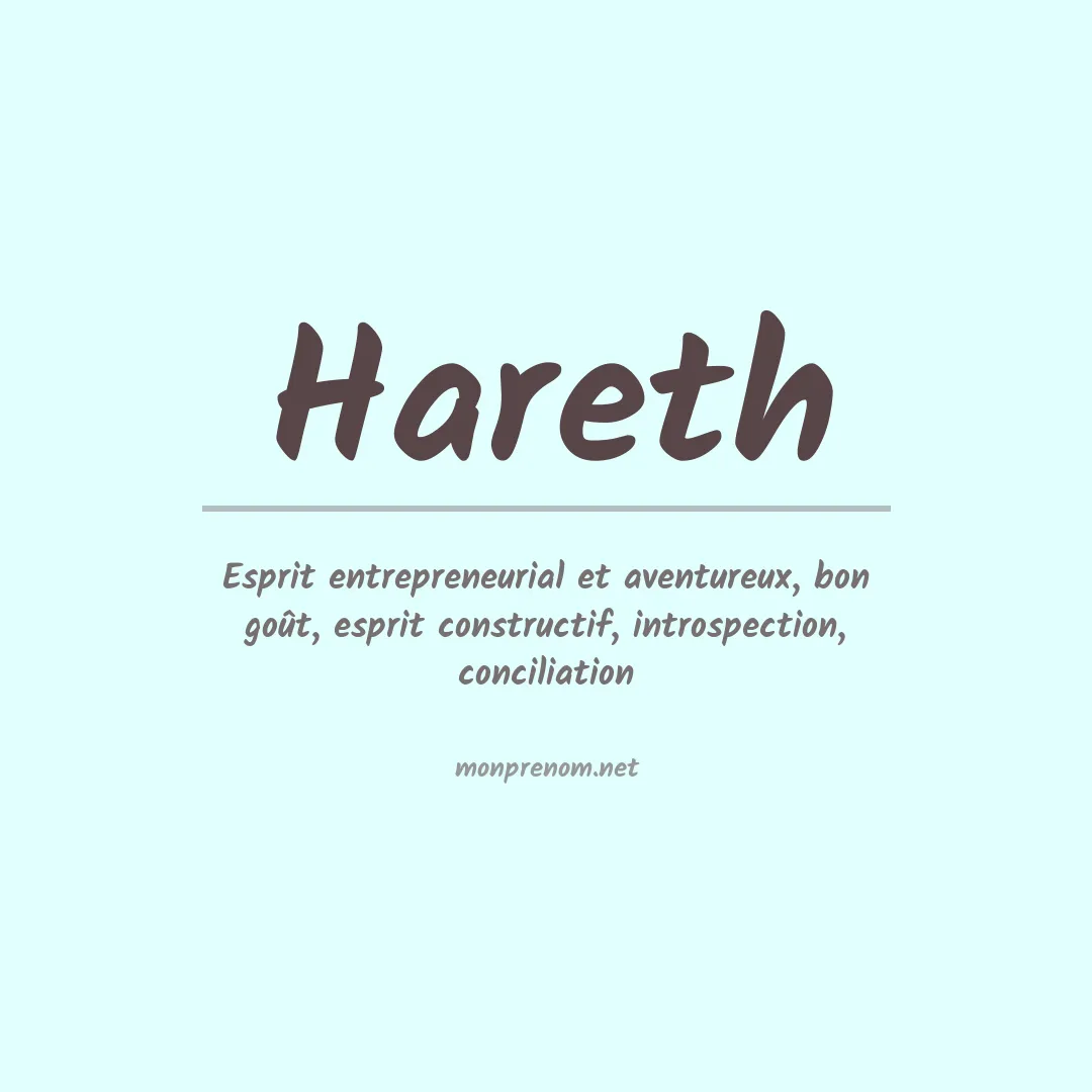 Signification du prénom Hareth