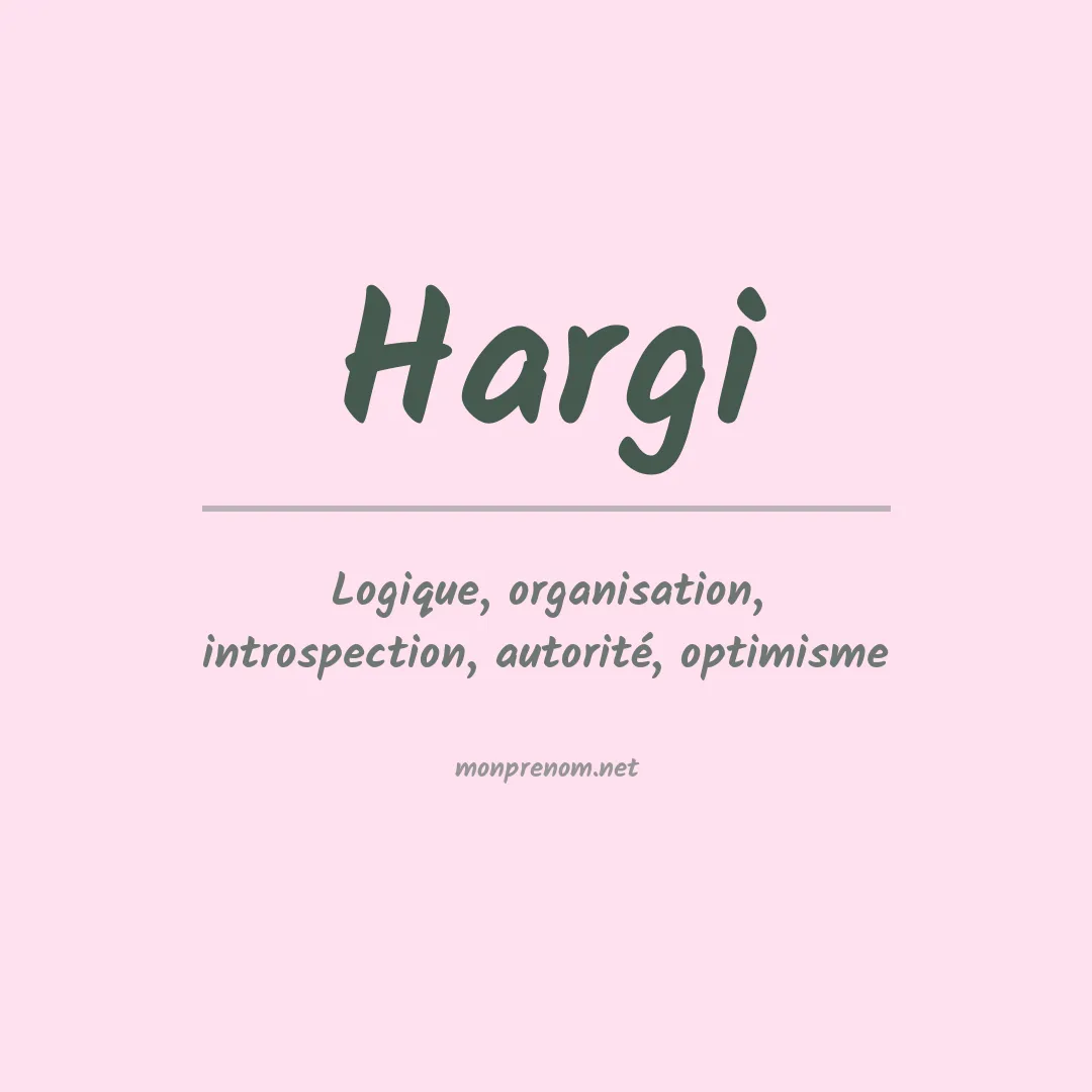 Prénom Hargi