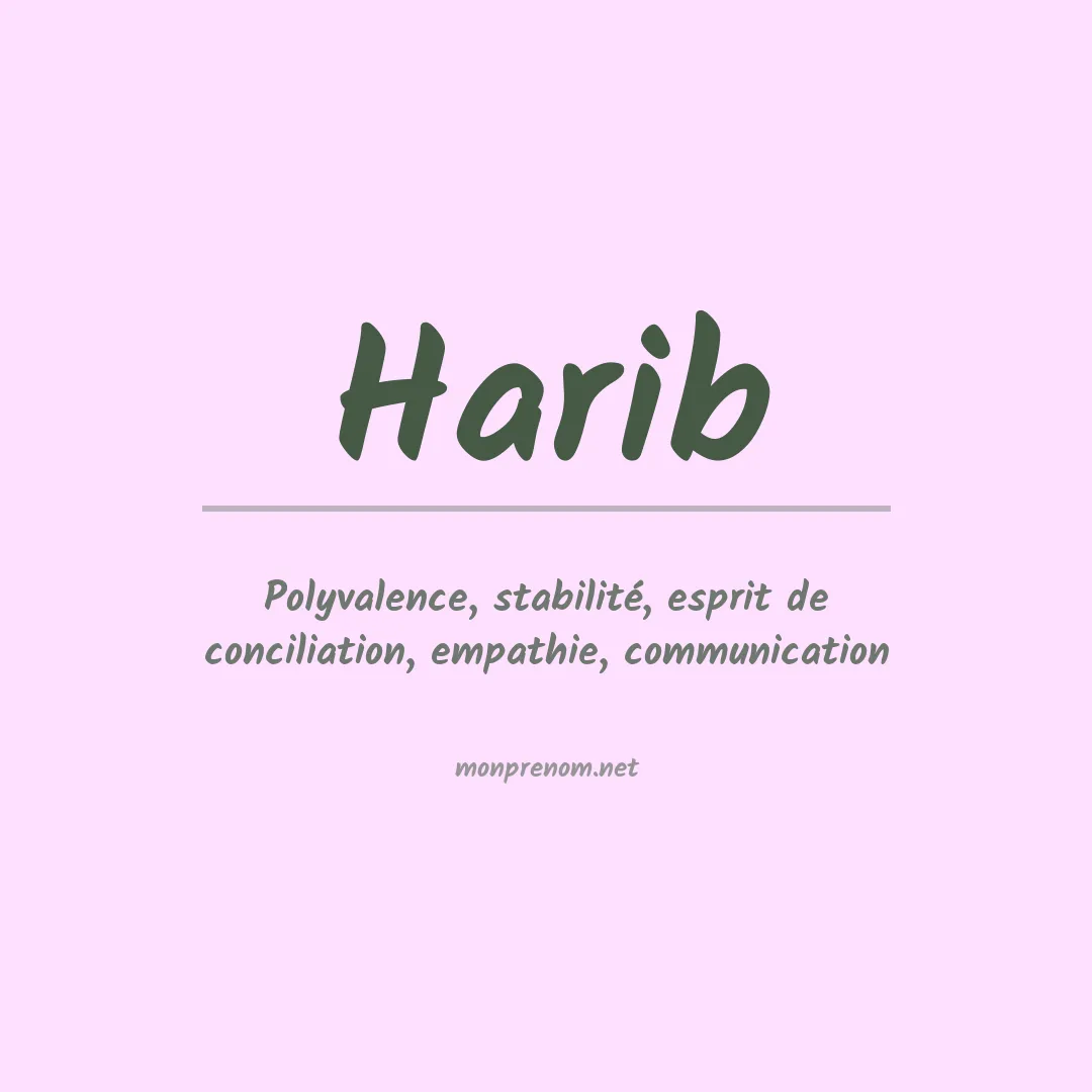 Signification du prénom Harib