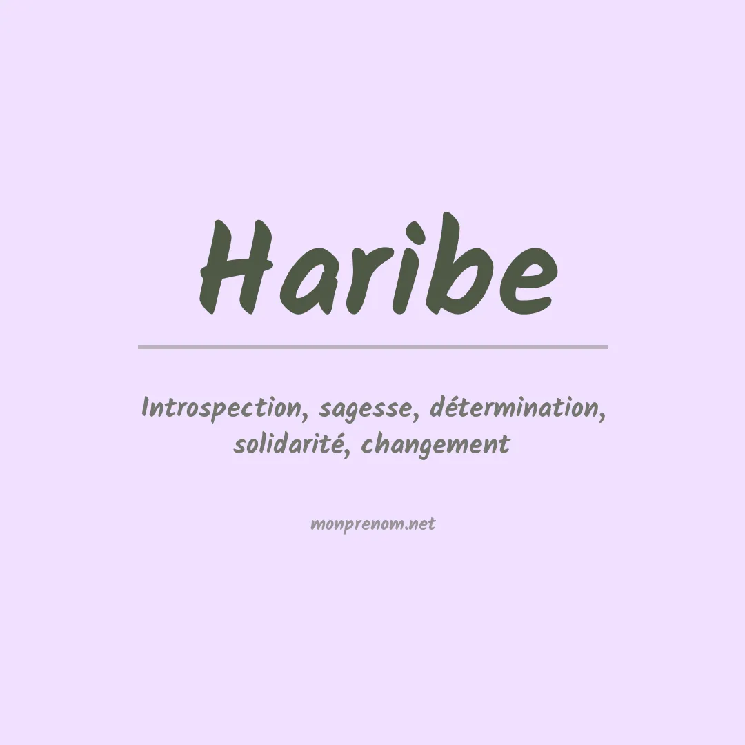 Signification du prénom Haribe