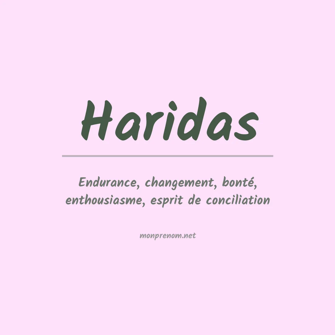 Signification du prénom Haridas