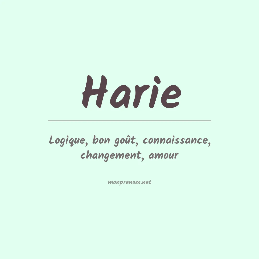 Prénom Harie
