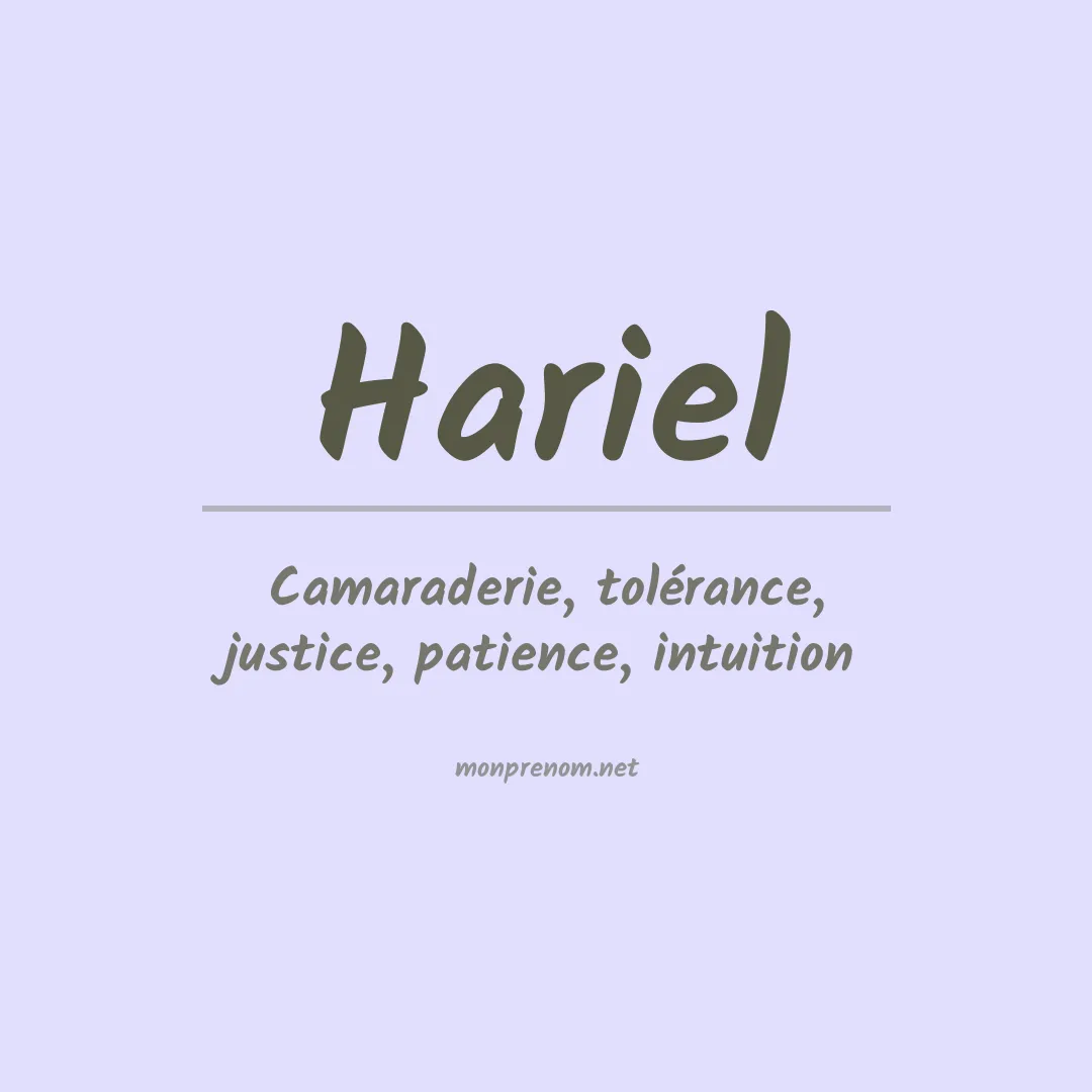 Prénom Hariel