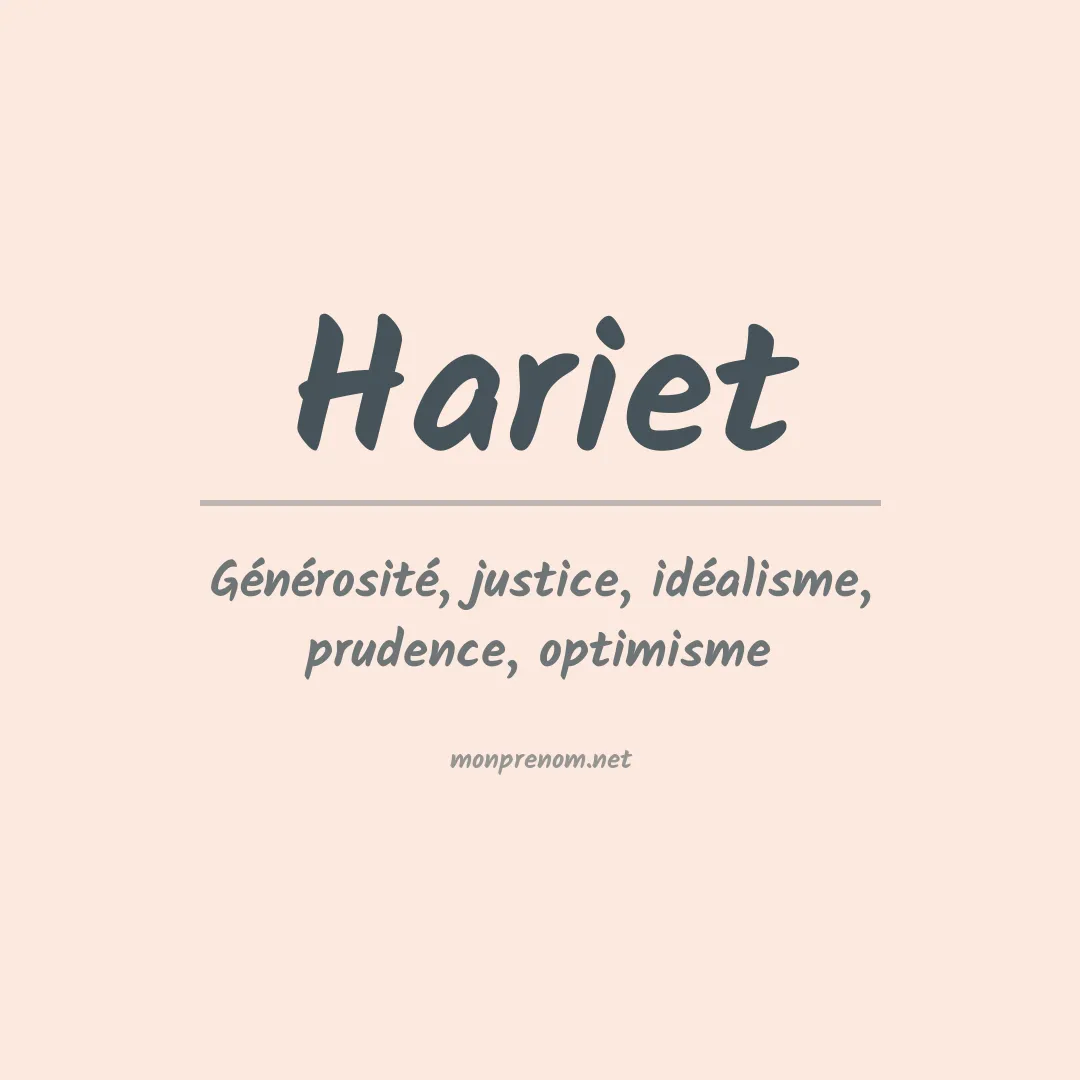 Prénom Hariet