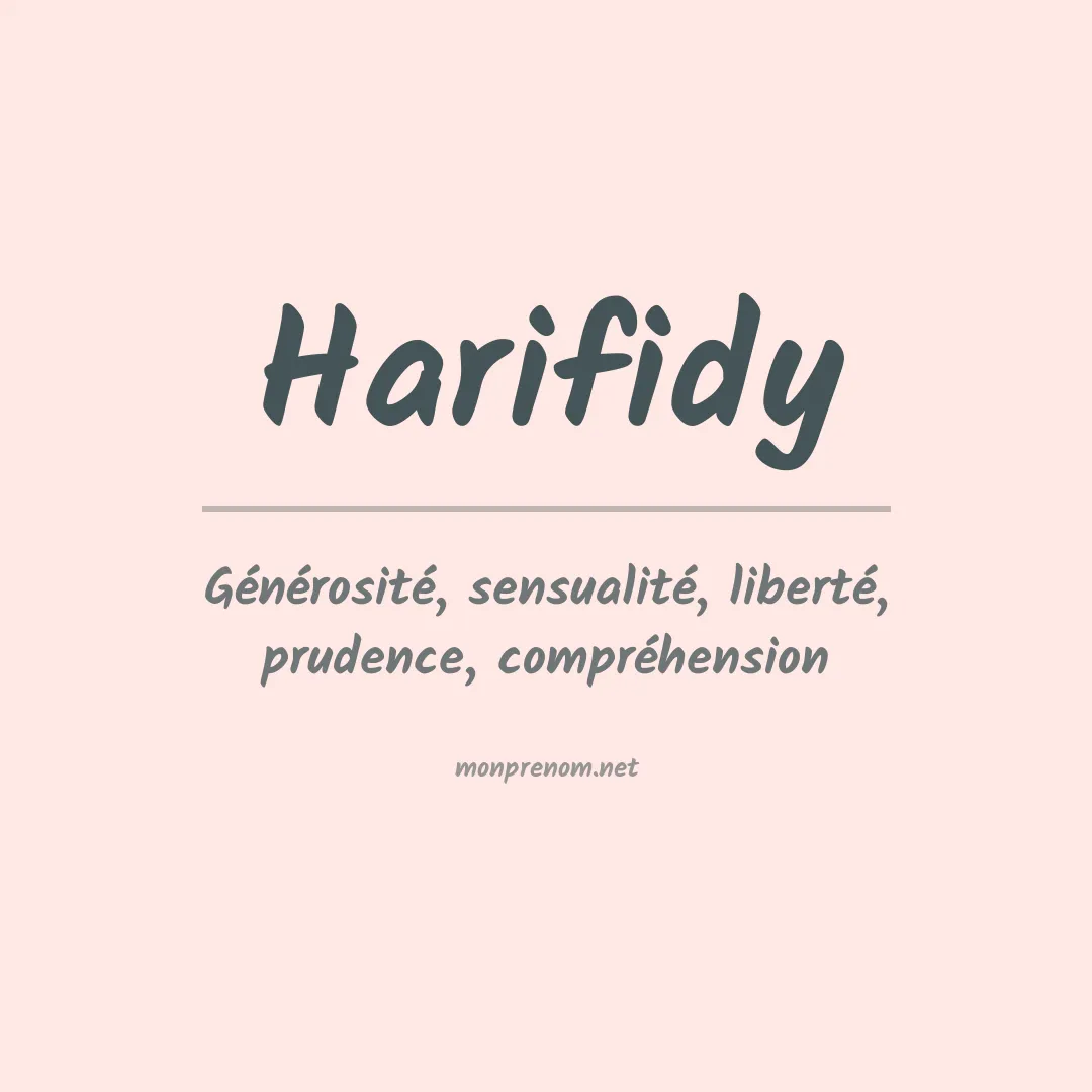 Signification du prénom Harifidy