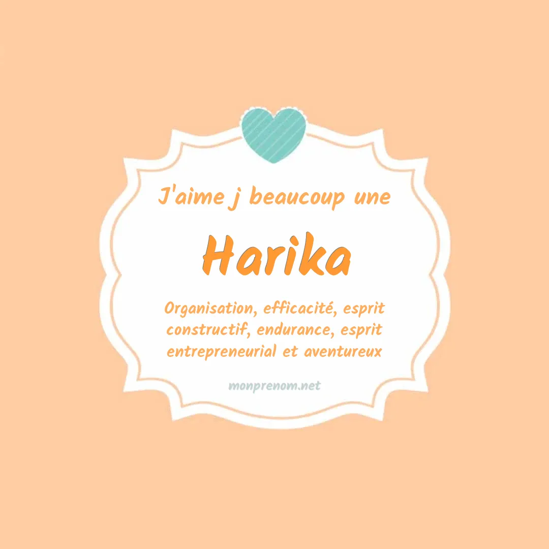 J'aime beaucoup Harika