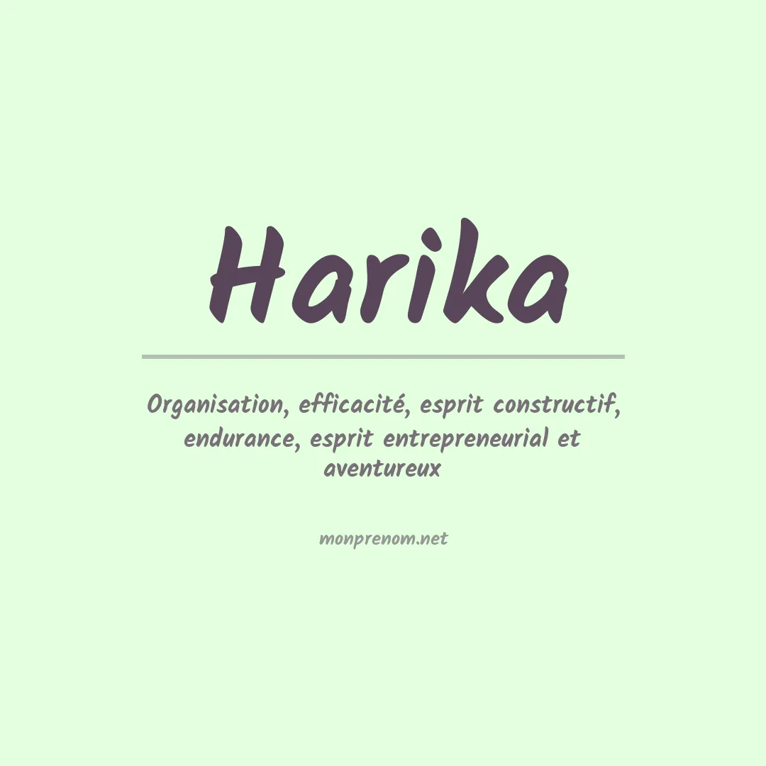 Signification du prénom Harika
