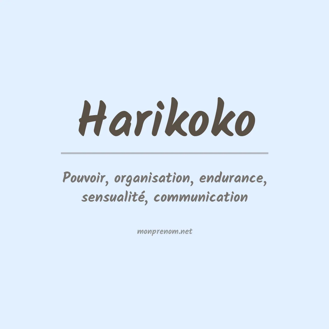 Signification du prénom Harikoko