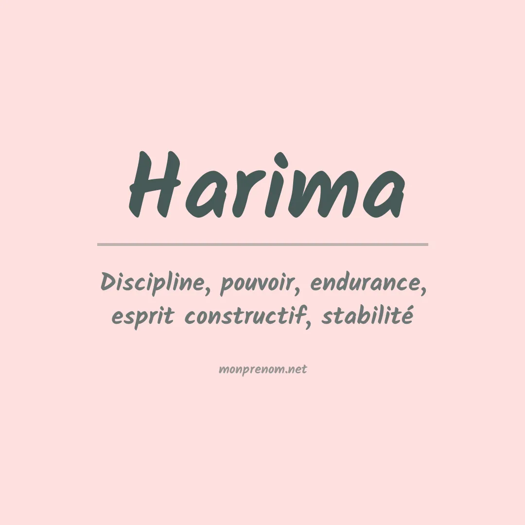Signification du prénom Harima