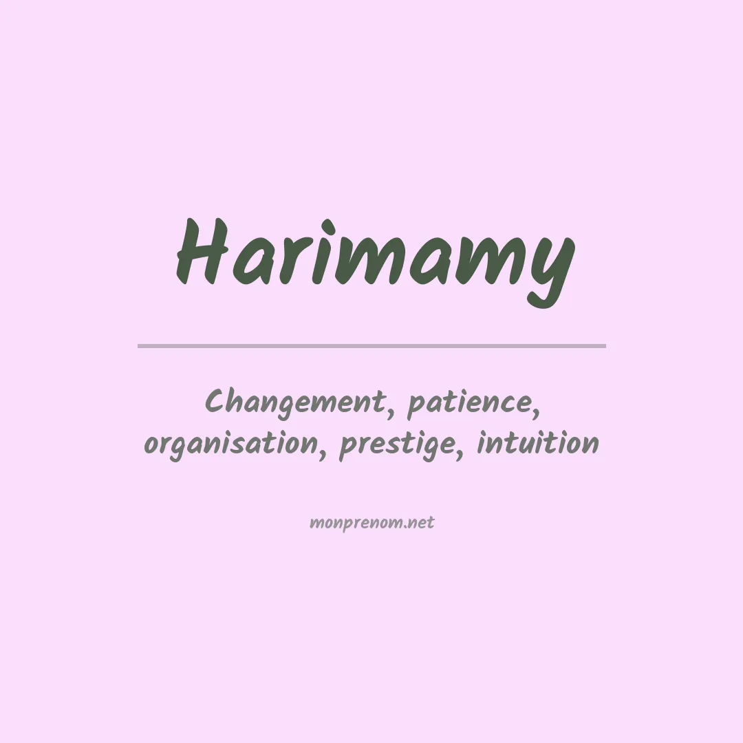 Prénom Harimamy