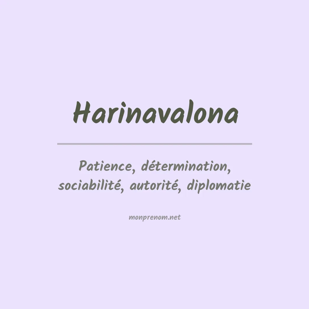 Signification du prénom Harinavalona