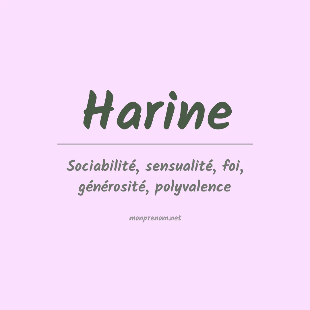 Signification du prénom Harine