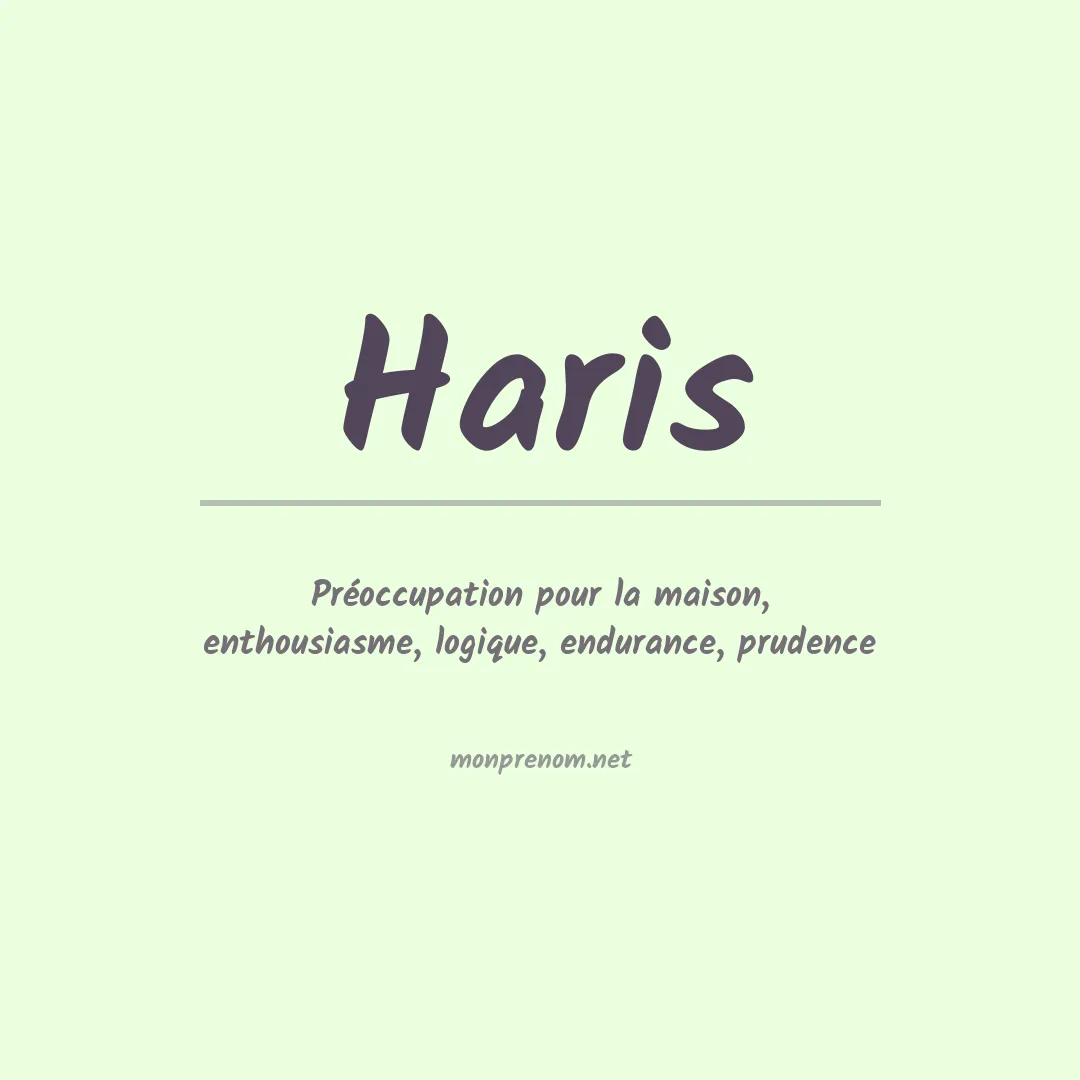 Signification du prénom Haris