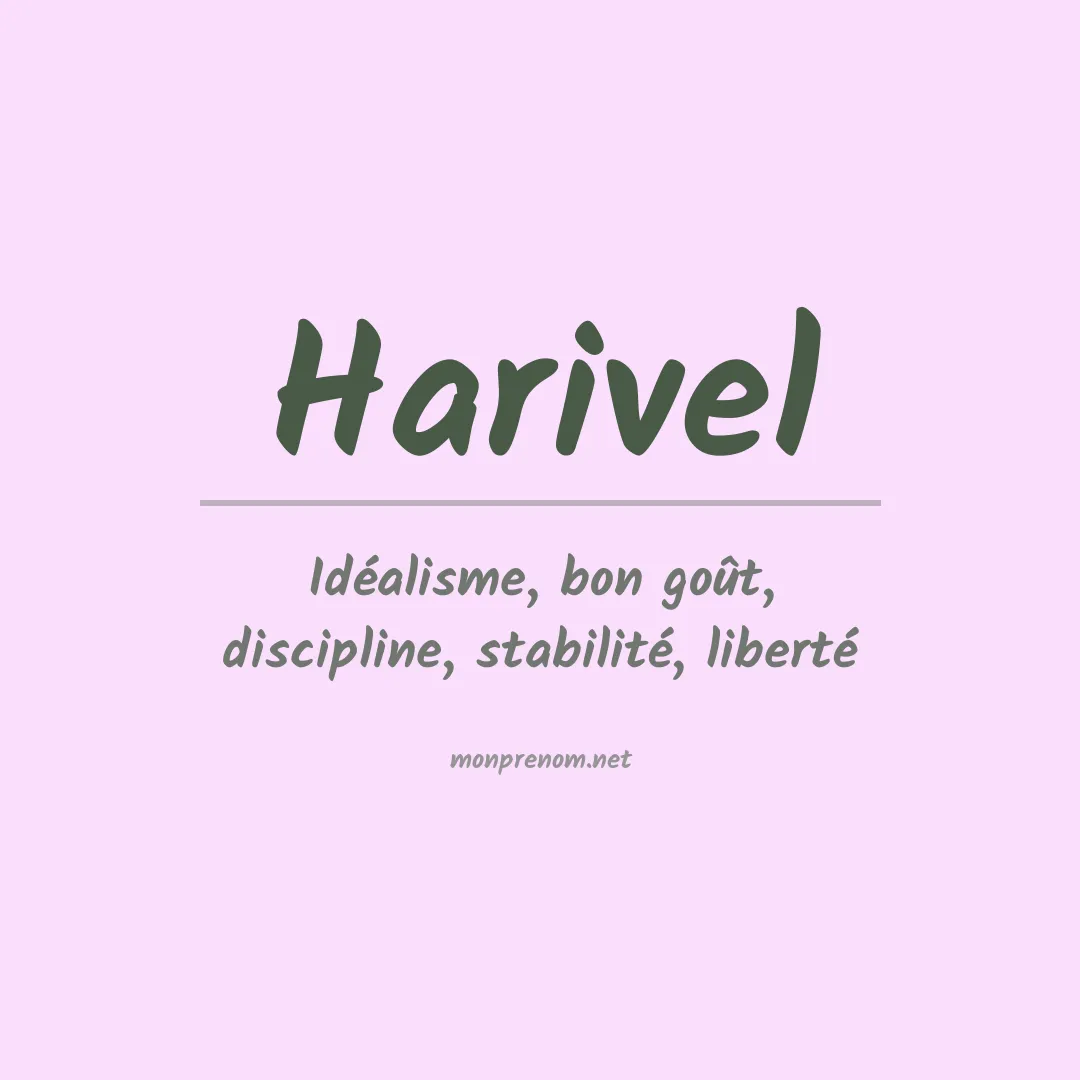 Signification du prénom Harivel