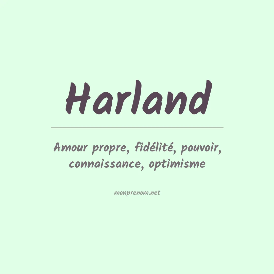 Prénom Harland