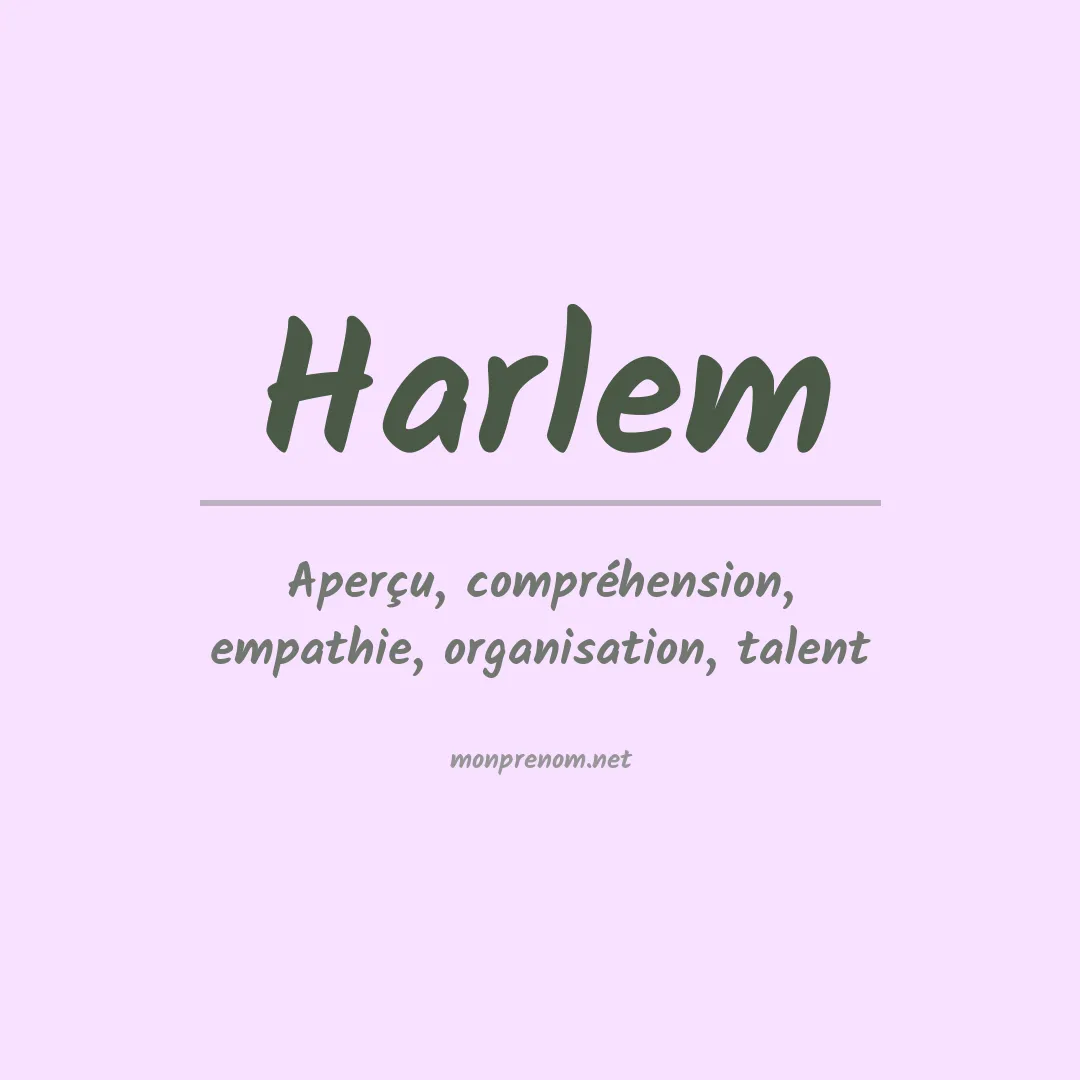 Prénom Harlem