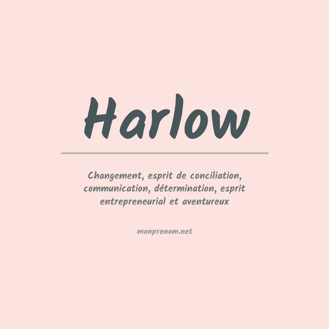Prénom Harlow