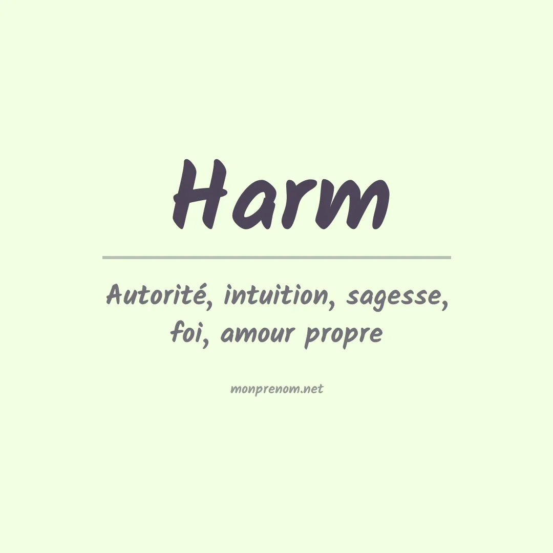 Prénom Harm