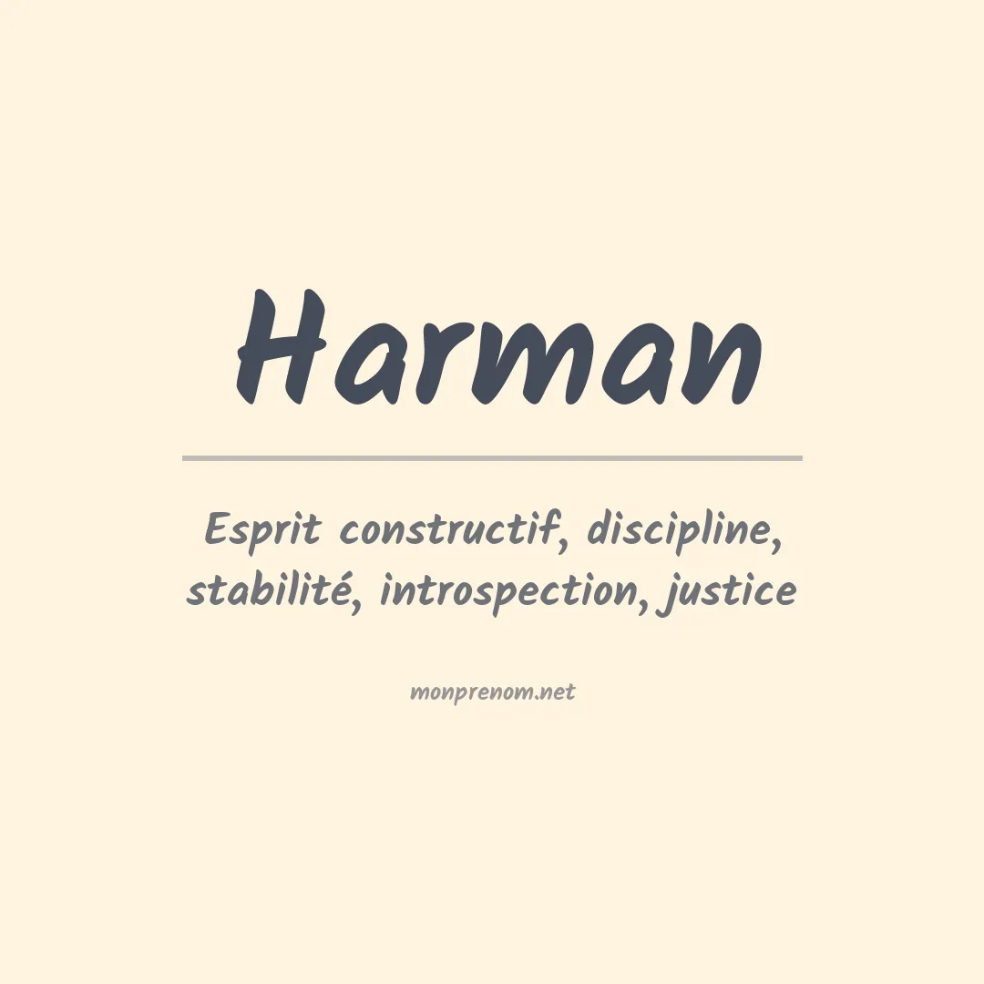 Prénom Harman